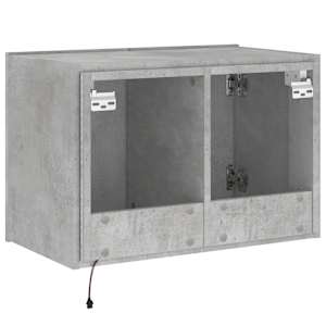 Nástěnná TV skříňka s LED osvětlením betonově šedá 60x35x41 cm - obrázek 10