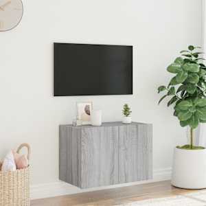 Nástěnná TV skříňka s LED osvětlením šedá sonoma 60x35x41 cm - obrázek 4