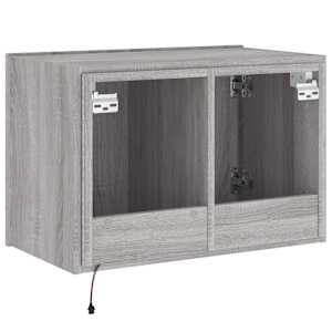 Nástěnná TV skříňka s LED osvětlením šedá sonoma 60x35x41 cm - obrázek 10