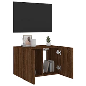 Nástěnná TV skříňka s LED osvětlením hnědý dub 60 x 35 x 41 cm - obrázek 7