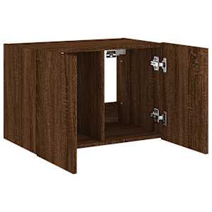 Nástěnná TV skříňka s LED osvětlením hnědý dub 60 x 35 x 41 cm - obrázek 8