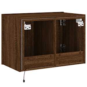 Nástěnná TV skříňka s LED osvětlením hnědý dub 60 x 35 x 41 cm - obrázek 11