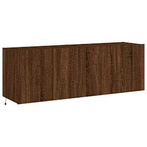 Nástěnné TV skříňky s LED osvětlením 2 ks hnědý dub 60x35x41 cm - obrázek 3