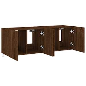 Nástěnné TV skříňky s LED osvětlením 2 ks hnědý dub 60x35x41 cm - obrázek 7