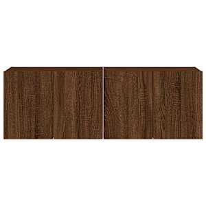 Nástěnné TV skříňky s LED osvětlením 2 ks hnědý dub 60x35x41 cm - obrázek 8