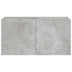 Nástěnná TV skříňka s LED osvětlením betonově šedá 80x35x41 cm - obrázek 9