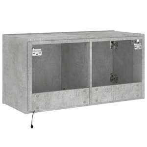 Nástěnná TV skříňka s LED osvětlením betonově šedá 80x35x41 cm - obrázek 11
