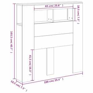 Čelo postele s LED dub sonoma 100 x 18,5 x 103,5 cm kompozit - obrázek 14