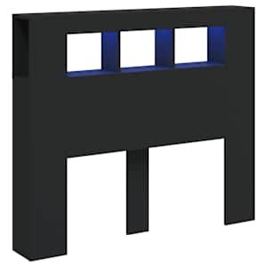 Čelo postele s LED černé 120 x 18,5 x 103,5 cm kompozitní dřevo - obrázek 2