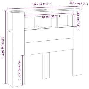 Čelo postele s LED černé 120 x 18,5 x 103,5 cm kompozitní dřevo - obrázek 14