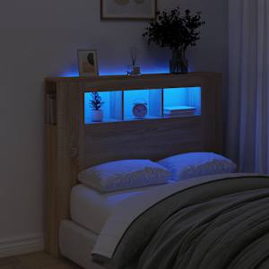 LED posteljno vzglavje sonoma hrast 120x18,5x103,5 cm inž. les