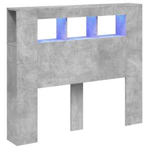 Čelo postele s LED betonově šedé 120 x 18,5 x 103,5 cm kompozit - obrázek 2