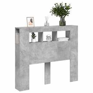Čelo postele s LED betonově šedé 120 x 18,5 x 103,5 cm kompozit - obrázek 4
