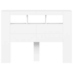 Čelo postele s LED bílé 140 x 18,5 x 103,5 cm kompozitní dřevo - obrázek 6
