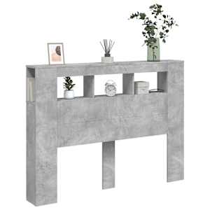 Čelo postele s LED betonově šedé 140 x 18,5 x 103,5 cm kompozit - obrázek 12