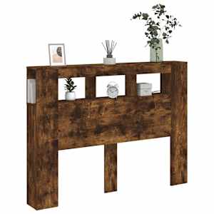 Čelo postele s LED kouřový dub 140 x 18,5 x 103,5 cm kompozit - obrázek 4