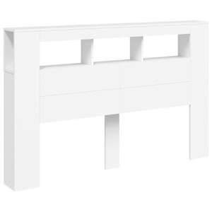 Čelo postele s LED bílé 160 x 18,5 x 103,5 cm kompozitní dřevo - obrázek 5