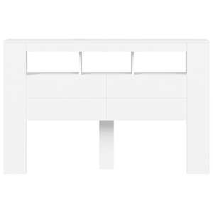 Čelo postele s LED bílé 160 x 18,5 x 103,5 cm kompozitní dřevo - obrázek 6