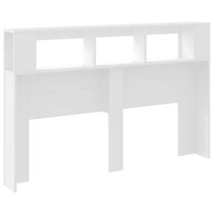 Čelo postele s LED bílé 160 x 18,5 x 103,5 cm kompozitní dřevo - obrázek 8