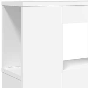 Čelo postele s LED bílé 160 x 18,5 x 103,5 cm kompozitní dřevo - obrázek 9