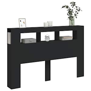 Čelo postele s LED černé 160 x 18,5 x 103,5 cm kompozitní dřevo - obrázek 4