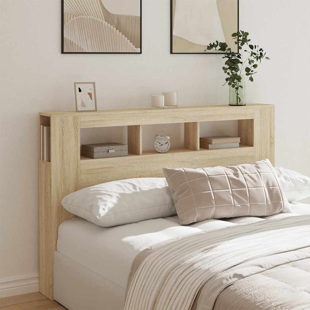 vidaXL Čelo s LED dub sonoma 160x18,5x103,5 cm kompozitné drevo
