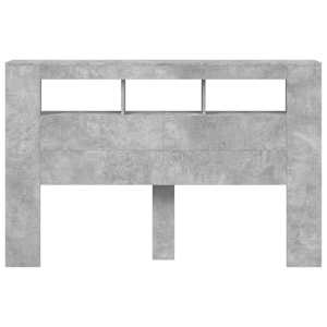 Čelo postele s LED betonově šedé 160 x 18,5 x 103,5 cm kompozit - obrázek 6