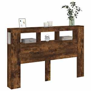 Čelo postele s LED kouřový dub 160 x 18,5 x 103,5 cm kompozit - obrázek 12