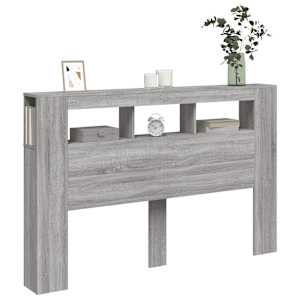 Čelo postele s LED šedé sonoma 160 x 18,5 x 103,5 cm kompozit - obrázek 12