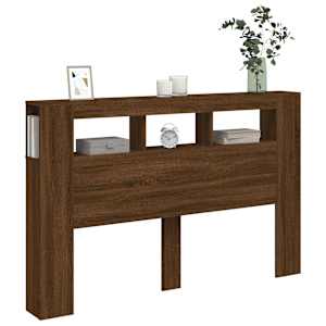 Čelo postele s LED hnědý dub 160x18,5x103,5 cm kompozitní dřevo - obrázek 4
