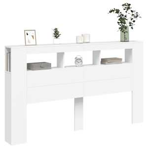 Čelo postele s LED bílé 180 x 18,5 x 103,5 cm kompozitní dřevo - obrázek 12