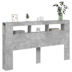 Čelo postele s LED betonově šedé 180 x 18,5 x 103,5 cm kompozit - obrázek 5