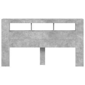Čelo postele s LED betonově šedé 180 x 18,5 x 103,5 cm kompozit - obrázek 6