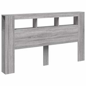 Čelo postele s LED šedé sonoma 180 x 18,5 x 103,5 cm kompozit - obrázek 4