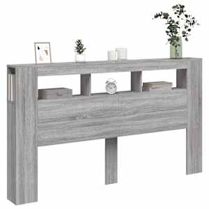 Čelo postele s LED šedé sonoma 180 x 18,5 x 103,5 cm kompozit - obrázek 12