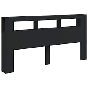 Čelo postele s LED černé 200 x 18,5 x 103,5 cm kompozitní dřevo - obrázek 3