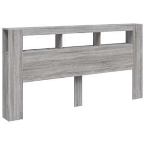 Čelo postele s LED šedé sonoma 200 x 18,5 x 103,5 cm kompozit - obrázek 5
