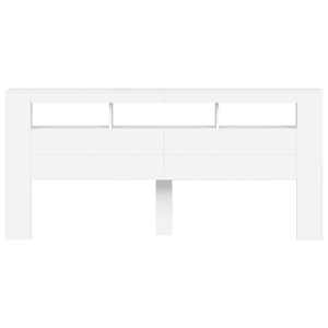 Čelo postele s LED bílé 120 x 18,5 x 103,5 cm kompozitní dřevo - obrázek 5