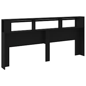 Čelo postele s LED černé 220 x 18,5 x 103,5 cm kompozitní dřevo - obrázek 8