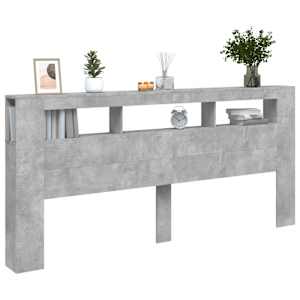 Čelo postele s LED betonově šedé 220 x 18,5 x 103,5 cm kompozit - obrázek 5