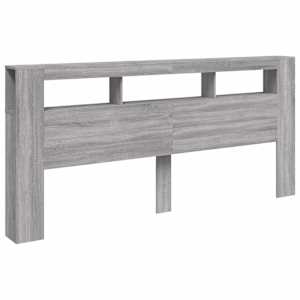 Čelo postele s LED šedé sonoma 220 x 18,5 x 103,5 cm kompozit - obrázek 3