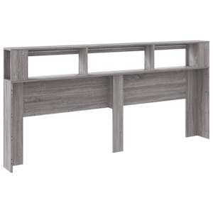Čelo postele s LED šedé sonoma 220 x 18,5 x 103,5 cm kompozit - obrázek 8