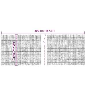 Zahradní plot 400 x 100 cm rákos - obrázek 5