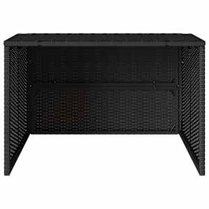 Garáž pro robotickou sekačku černá 86 x 90 x 52/57 cm polyratan - obrázek 6