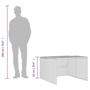 Garáž pro robotickou sekačku šedá 86 x 90 x 52/57 cm polyratan - obrázek 11