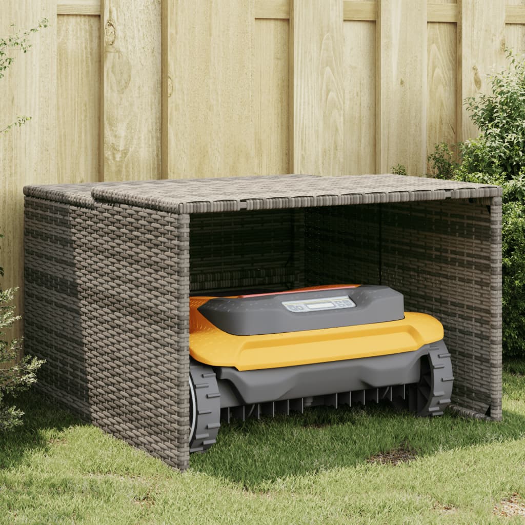  Robot Mower Garage Garden Lawnmower Garage Mower Carport Poly Rattan vidaXL