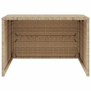 Garáž pro robotickou sekačku béžová 86x90x52/57 cm polyratan - obrázek 6