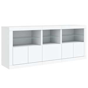 Příborník s LED osvětlením bílý 162 x 37 x 67 cm - obrázek 5