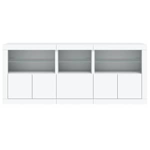 Příborník s LED osvětlením bílý 162 x 37 x 67 cm - obrázek 6