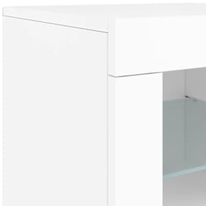 Příborník s LED osvětlením bílý 162 x 37 x 67 cm - obrázek 10